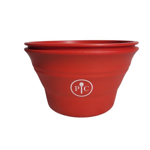 Pampered Chef Microwave Popcorn Red Silicone Collapsible Bowl NO LID - Picture 1 of 4